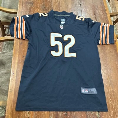 Camiseta Nike #52 Khalil Mack Chicago Bears Grande Azul NFL Sobre el Campo Foto 1 de 4