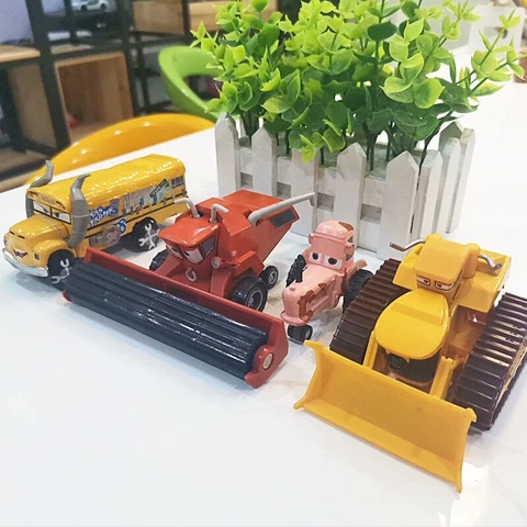 Disney Movie Cars Tractor Frank Harvester Miss Fritter  Bulldozer Diecast Car Cover