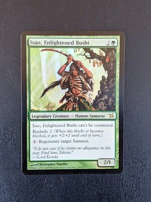 1 x FOIL Isao, Enlightened Bushi - Neew - Mtg Magic The Gathering Card - NM - Image 1 of 2
