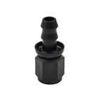 Black An6 Female Swivel To 3 8 Barb End Straight Fitting Anodized Finish