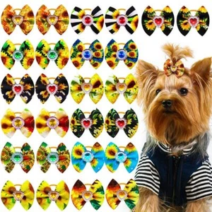 Hair Bowties Ribbons Summer Style Pets Grooming Supplies Neckties Accessories - Picture 1 of 24