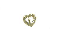 Heart CZ 14k Yellow Gold Tragus Earring Cartilage Helix Barbells Auricle Rings