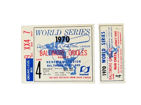 1970 WORLD SERIES REDS ORIOLES GAME 4 MEMORIAL TICKET STUB 10/14/70 ROSE Cover
