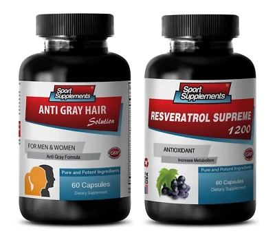 immune system multivitamin - GRAY HAIR - RESVERATROL COMBO 2B - resveratrol vita - Image 1 of 4