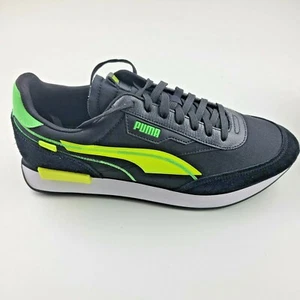 Zapatos para correr PUMA Future Rider dos pliegues para hombre talla 11 negros y amarillos alerta NUEVO - Imagen 1 de 10