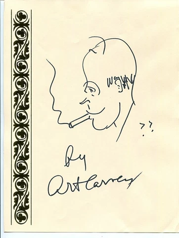 self portrait ART CARNEY with COA signed AUTOGRAPH 3870 Cover