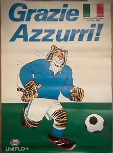 Esso Lubrificanti-Grazie Azzurri!-Poster pubblic-Campionato Mondiale Calcio-1982