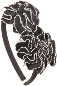 Edler BURLESQUE Häkel BLÜTEN Haarreif 50s Rockabills Flower Haarschmuck - Bild 1 von 1