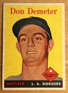 1958 Topps Don Demeter Baseball Card #244 Dodgers Outfield Low-Grade Fair - Picture 1 of 2