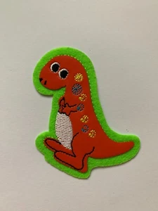 Cute Dinosaur Iron on Applique Patch - Picture 1 of 1