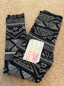 LuLaRoe kids S/M Multi Lines Blocks Geometric New leggings 2-8 NWT Small Medium - Picture 1 of 2