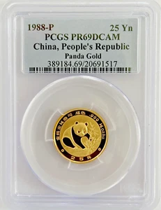 1988-P 25 Yn China, People's Republic - Panda 1/4 oz Gold -PCGS PR69DCAM - Picture 1 of 6