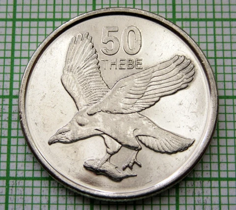 BOTSWANA 2013 50 THEBE, AFRICAN FISH EAGLE UNC Cover