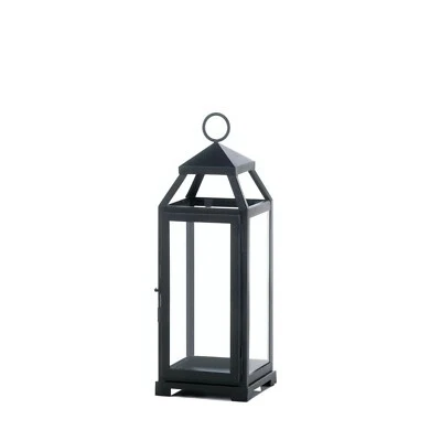 HOME LIGHTING DECOR MEDIUM LEAN SLEEK CANDLE LANTERN - Image 1 of 3