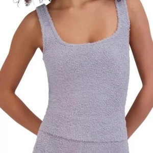 STEVE MADDEN Scoop-Neck Chenille Sleep Tank Top & Wide-Leg Pants Set Small NWT - Picture 1 of 3