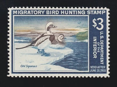 US RW34 $3 Duck Hunting Mint XF OG NH SCV $100 (05) - Image 1 of 2