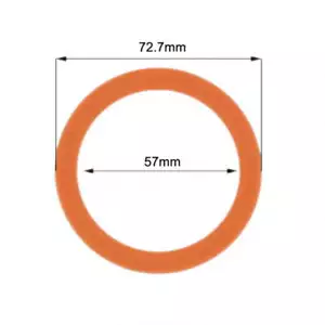 Gasket Group Head Orange Silicone Flat 72.7mm x 57mm x 8mm - Picture 1 of 1