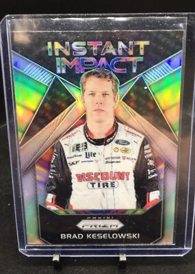 2018 Panini Racing Brad Keselowski Silver Prizm Instant Impact Team Penske Rare - Image 1 of 2