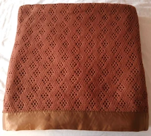 Manta Celular Doble Vintage St Michael/Marks & Spencer Marrón 98" x 95" M&S - Imagen 1 de 2