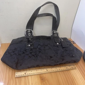 BOLSO DE MANO COACH Nº L0975-F13742 PLISADO NEGRO LEARHER - Imagen 1 de 6