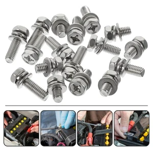 18pcs Auto Parts Motorcycle Battery Bolts And Nuts Stainless Steel Bolts - Picture 1 of 12