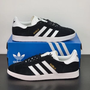 Adidas Gazelle Men's Size 10 Shoes Black White Athletic Casual Sneakers - Picture 1 of 8