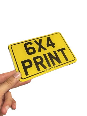 Pequeña 6x4 Moto Moto Novedad Número Placa Envío Gratis Reflectante - Imagen 1 de 4