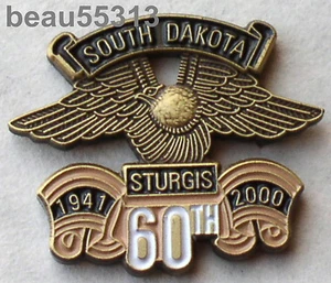 ⭐STURGIS CHAMBER SOUTH DAKOTA 60th 2000 HARLEY RALLY VEST JACKET HAT PIN - Picture 1 of 1