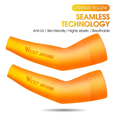 WEST BIKING Unisex Cooling Cycling Arm Sleeves Outdoor UV-Proof Fitness Arm Warm - Image 1 of 4