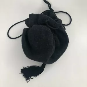 KAROL RICHARDSON Damen Woll Quaste Hobo Umhängetasche schwarz Lagenlook Witchcore - Bild 1 von 7