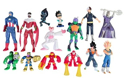 Action Figure Toy Lot Of 14 Hasbro Dragon Ball Z Marvel TMNT PJ Mask Anime - Image 1 of 3