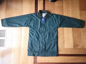 Vintage Avoca Collection Mens Dark Green Cotton Coat Jacket SIZE XL