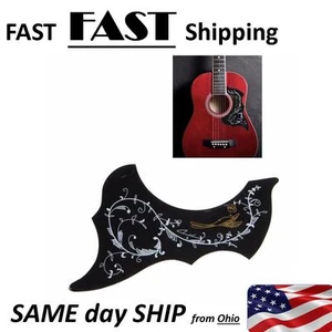 Acoustic Guitar Pickguard Golden Hummingbird Scratch Plate Pickguard Black - Picture 1 of 4