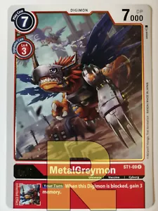 Metalgreymon ST1-09 R Rara Digimon Gaia Rojo Inglés - Imagen 1 de 1