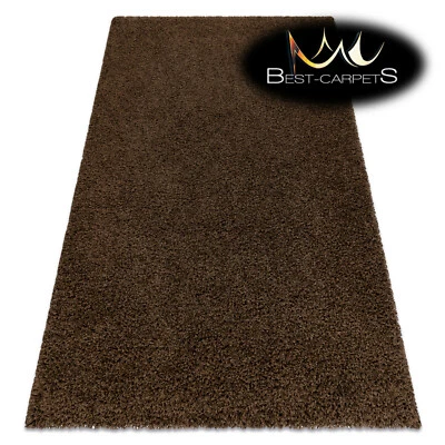 Amazing Modern Rug shaggy "SOFFI" 5cm, soft, single-colour, BROWN High Quality - Image 1 of 4