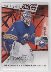 2021 SP Game Used Authentic Rookies Red Fragment Ukko-Pekka Luukkonen Rookie RC