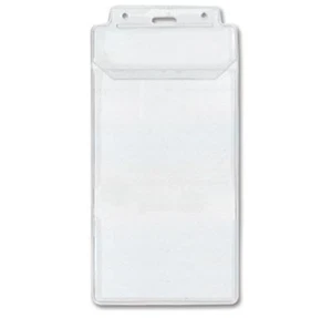 LOT OF 5 CLEAR TICKET HOLDERS vertical 4 x 8 flap large heavy duty quality USA - Picture 1 of 1