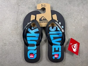 NEW Quicksilver Java Fadefoot Big Kid's Sz. 5 Flip Flops Boy's Youth - Picture 1 of 5