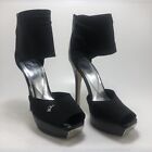 Baby Phat Shoes Heels Black - Randi - Womens  7M - Back Zipper - Excellent