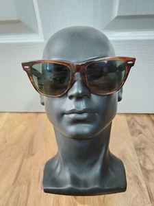 Vintage B&L Bausch & Lomb Ray-Ban Wayfarer II Tortoiseshell Sunglasses - Picture 1 of 7