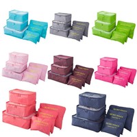 6Pcs Storage Bag Set for Clothes Luggage Packing Cube Organizer Suitcase Travel