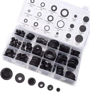 125 Rubber Grommet Firewall Hole Plug Set Electrical Wire Gasket Assortment Kit - Picture 1 of 4