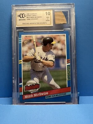 Mark McGwire 1991 Tristar Hidden Treasures Donruss Game Used Bat BCCG 10 - Image 1 of 2