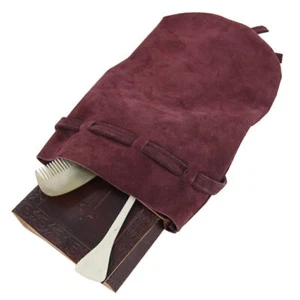 Medieval Renaissance Silk Weavers Suede Drawstring Bag Pouch LARP Cosplay - Picture 1 of 4