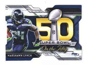 2015 Topps SUPER BOWL ON THE FIFTY DIE CUT #SBDC-ML MARSHAWN LYNCH Seahawks - Bild 1 von 2