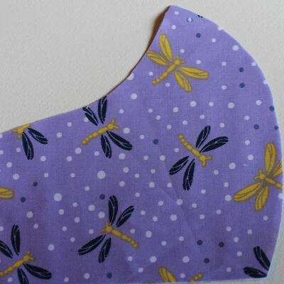  Face Mask purple and blue dragon flies dragonfly with white filter Med Adult - Image 1 of 3