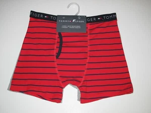 Tommy Hilfiger Boys XL 16-18 2 Pk Cotton Knit Boxer Brief Shorts Underwear Red - Picture 1 of 2