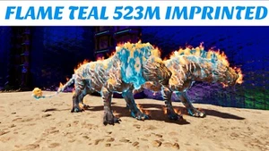 ARK Survival Ascended PvE PC/XBOX/PS5 Top Stats Pyromane (lion) Teal Flame ASA - Picture 1 of 12