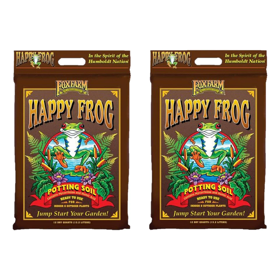 FoxFarm Happy Frog Mezcla de Suelo para Macetas con Hongos Micorrízicos, 12qt (Pack de 2) Foto 1 de 1