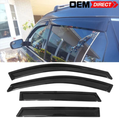 Fits 14-21 Mitsubishi Mirage Hatchback 4PCS Window Visors Vent Sun Windshield - Image 1 of 4